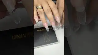 Clear, hard structure gel in universal dual form pro nail extension snaps #ASMR ￼