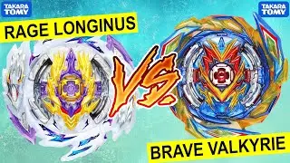 RAGE Longinus vs BRAVE Valkyrie Takara Tomy Beyblade Burst Sparking Battle