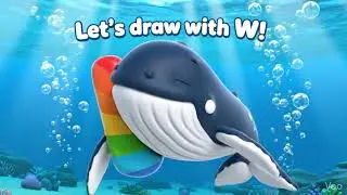W is for Whale! 🐳 Ocean Drawing Fun #shorts