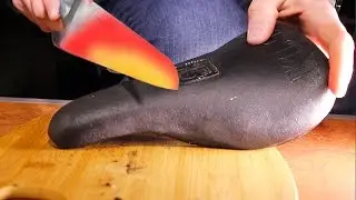 EXPERIMENT Glowing 1000 degree KNIFE VS BMX PARTS