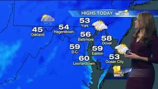 Frost in the morning, mild in the afternoon on Monday