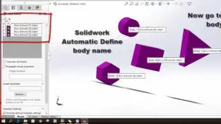Solidworks tutorial -Multi Body part save Individually by save Body Command