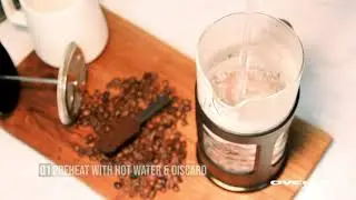 French Press Coffee Tea and Espresso Maker OVENTE 12 Ounce Heat Resistant Borosilicate