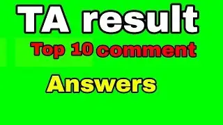 TA result (Top10 comment Answers) All Zone