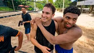 ZAGO JOGOU FUTVOLEI CONTRA O JUNINHO MANELLA