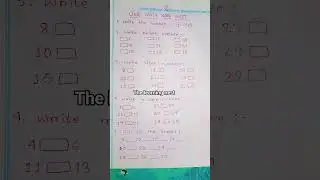 #helpful #math work sheet #UKG practice set for 1st term exam.