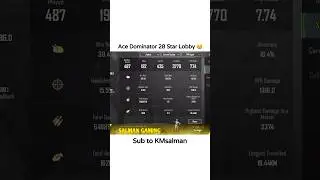 Ace Dominator 28 Star Lobby😢! 8KD💀
