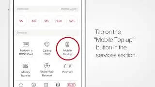 How to send a mobile top-up with the BOSS Revolution App?