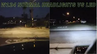 Mercedes W124 Stock Headlight Bulbs VS Amazon LEDs