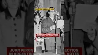 History breaking news : Juan peron won Argentinian general election with majority votes of 61%