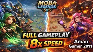 Moba legend 5v5 full gameplay 8x speed #video #gameplay #trendingvideo