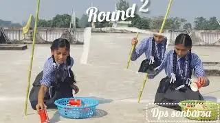 Balance the stick and collect the cup in basket #dps Sonbarsa#