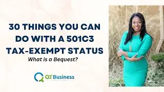 30 Things you can do with a 501c3 Tax Exempt Status