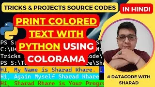 How to Print Colored Text with Python using Colorama || Python Tutorial in Hindi