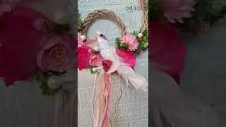 First Impressions, Made Floral: White Peacock Wreath #EntrywayDecor #FloralWreath #WhitePeacock