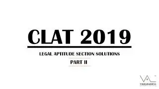 CLAT 2019 legal aptitude (detailed solution) PART II