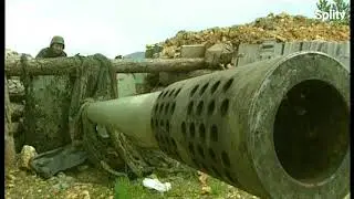 Kupres - Zloselo 1995. topnički položaj HVO-a 100 mm t-12 ruski protutenkovski top (kratko)