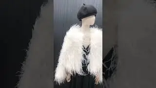 I made a coat today using ostrich feathers.