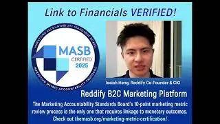 Reddify B2C Marketing Platform Certified by MASB