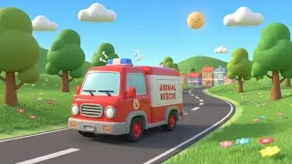 Wheels on the Rescue Truck | Fun Emergency Vehicle Song for Toddlers 🚑🚒
