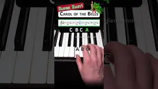 Carol of the Bells - anyone can play this! (Piano Tutorial) 🎄🎉🎹
