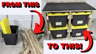 AWESOME Storage Tote Workbench from Leftover JUNK Wood