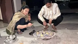 aaj chhat par ban raha hai littee chokha #vlog