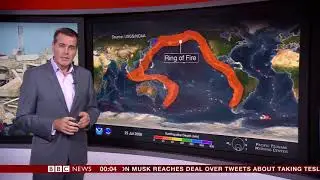 The Ring of Fire (earthquakes & tsunamis) (Indonesia & Pacific) - BBC News - 30th September 2018