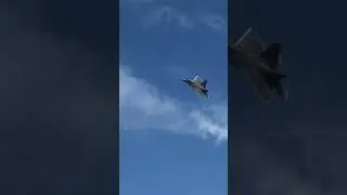 2023 Cleveland Airshow F-22 photo pass, burners (lighting the wick)