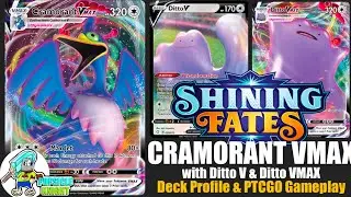 Cramorant VMAX, Ditto V, & Ditto VMAX combo : Deck Profile & PTCGO Gameplay (Pokemon Shining Fates)