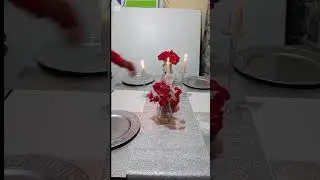 #dinnersetup#tablemats #chargerplates #decanters#candleholders