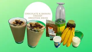 How to make Chocolate & Banana Yogurt Smoothie Recipes - DavidGan Explores