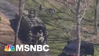 Aerial video shows arrest of Pentagon leaks suspect