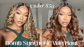Divatress Synthetic Wig Try-on Haul | Under $50