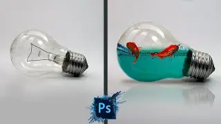 Photo Manipulation | Water Splash in Bulb | Photoshop Tutorial