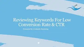 Reviewing Keywords For Low Conversion Rate & CTR   Google Ads Management   Keywords