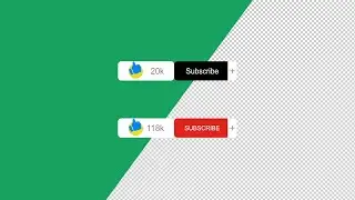 Best Like Counter + Subscribe Button Green Screen for YouTubers