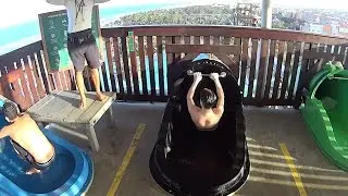 Black Ramubrink&aacute; Water Slide at Beach Park