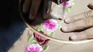embroidery easy flower design(machine. embroidery)