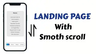 Landing page for website with smooth scroll using html and css | Coder8077