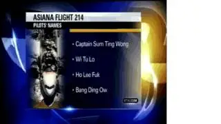 Fox News Fail, Asiana Airlines Crash Fake Pilot Names