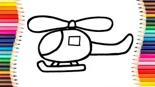 Drawing And Coloring Helicopter For Kids And Toddlers  Magic