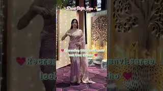 Recreated this Jahnvi Kapoor inspired Saree Look from Meesho 💗#shorts #saree #janhvikapoor #outfit