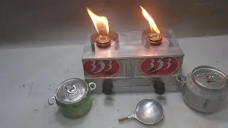 How To make A Mini Gas Stove From Soda Cans And Gas Lighters