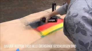 Deutschland Flagge Motorhaube (Abklebung) | EM 2016 Fan-Set | mibenco Fl&uuml;ssiggummi Spr&uuml;hfolie