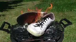 Adidas sneakers burn down