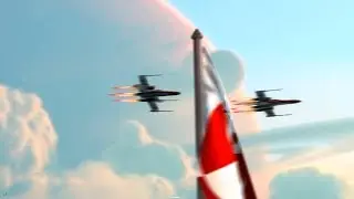 Star Wars X-Wing fly-by in Maya - 03: animate camera through aim and constraints
