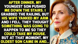 After Dinner, My Younger Son Pushed Me Down The Stairs, But My Older Son Walked In And... STORIES