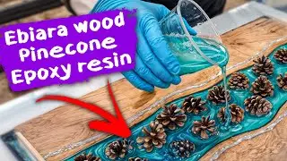 Epoxy Resin & Ebiara Wood Tray Creation | Pinecone Artistry