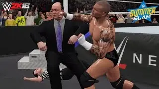 WWE 2K16 Brock Lesnar vs Randy Orton Summerslam 2016 (Custom Match Scenario)